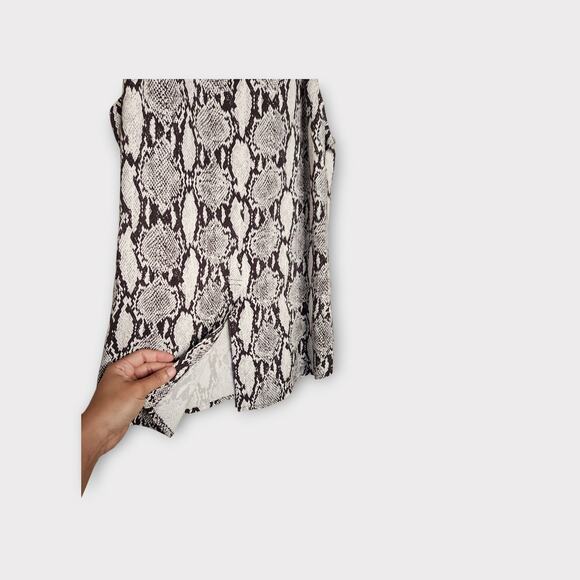 A.L.C Womens Anise Snakeskin Print Halter Neck Sleeveless Blouse 10 Statement - Picture 10 of 11